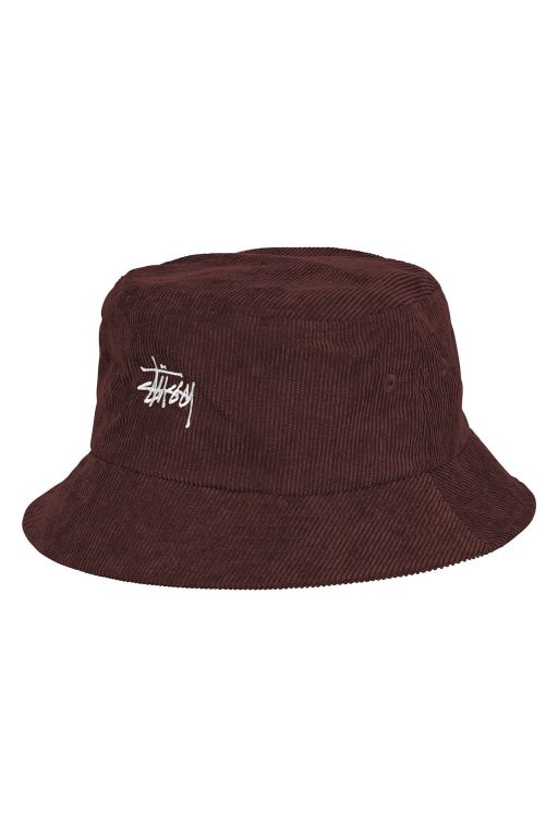 Stussy Mens Graffiti Cord Bucket Hats Red - LWNBG3791